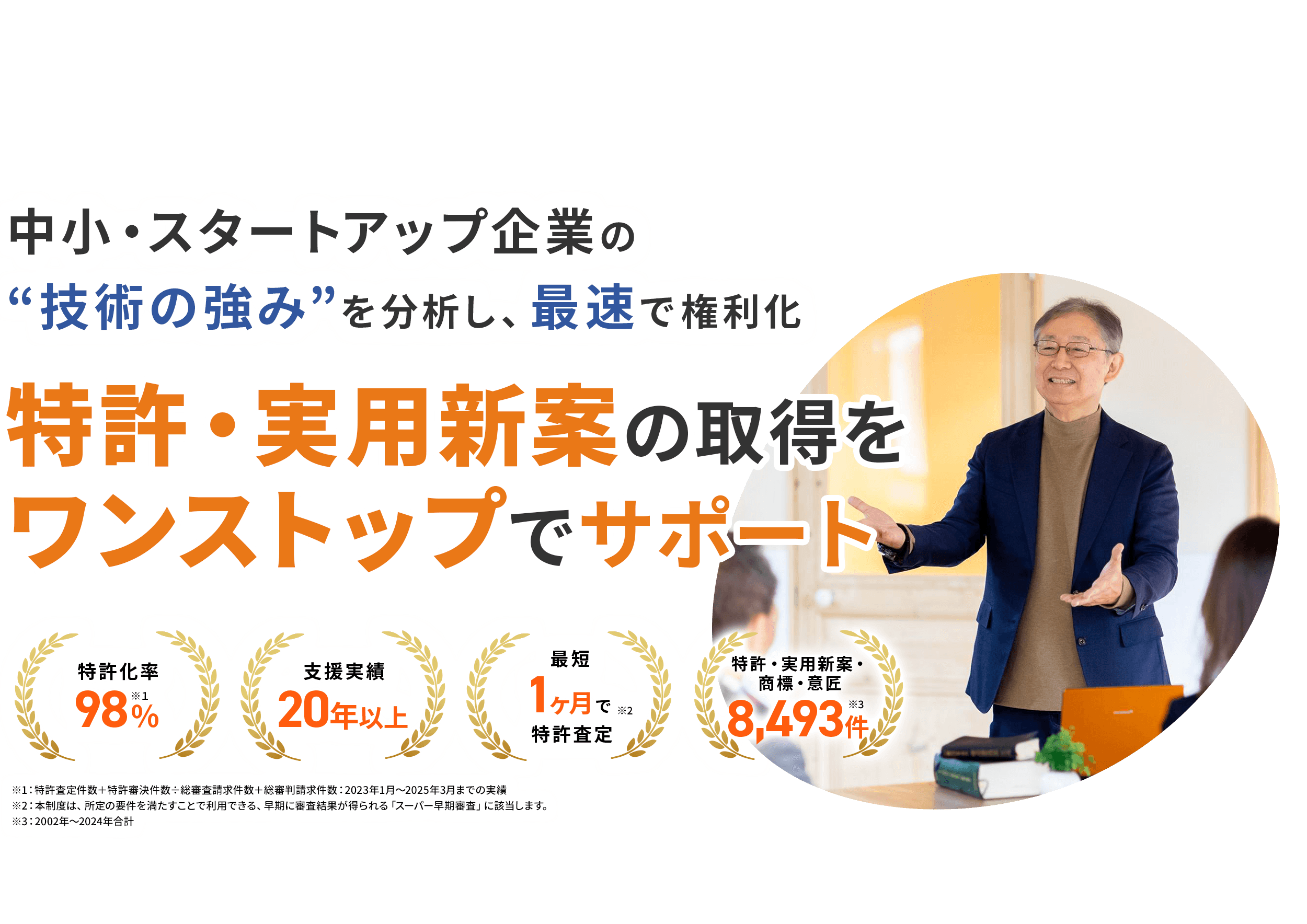 知財の申請から登録までワンストップでプロにまるっとお任せ