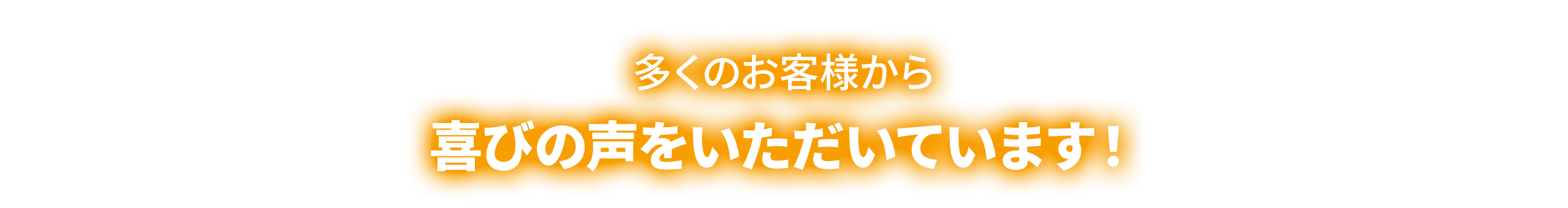 多くのお客様から 喜びの声をいただいています！
                  